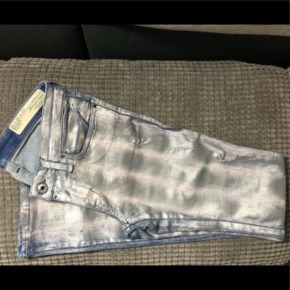 Diesel Skinzee-Low sz 26x32 metallic silver. - Picture 7 of 8